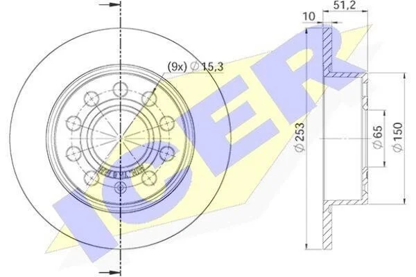 <strong>Диск гальмівний ICER 78BD5640-2 (фото 1)</strong>