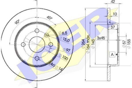 Купить Диск гальмівний ICER 78BD9116-2 по низкой цене в Украине (фото 1)