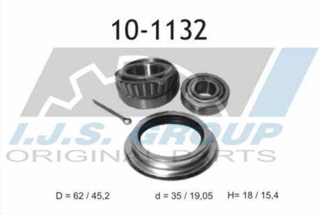 Підшипник маточини (комплект) IJS GROUP 10-1132 фото товара