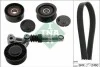 Комплект поліклиновий (ремінь+ролики) для Audi, Mercedes, Fiat, SsangYong, Volkswagen INA 529 0075 10 фото товару