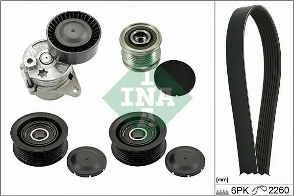 <strong>Комплект поліклиновий (ремінь+ролики) INA 529 0140 10 (фото 1)</strong>