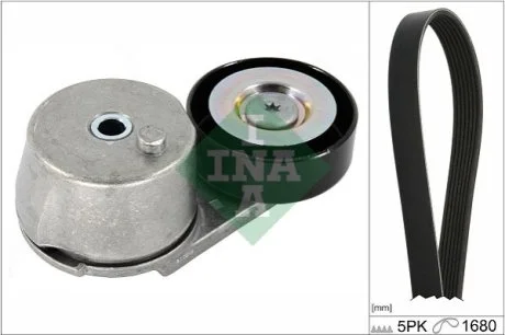 Комплект поліклиновий (ремінь+ролики) для Opel, Vauxhall, Hyundai INA 529 0409 10 фото товару