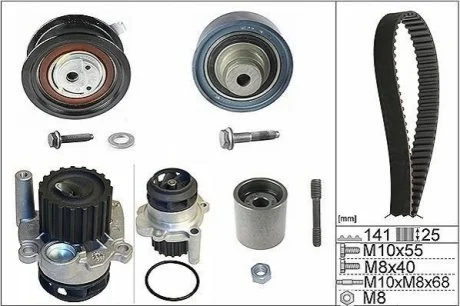 Водяний насос + комплект зубчатого ременя для Skoda, Volkswagen, Seat INA 530 0361 32 фото товару
