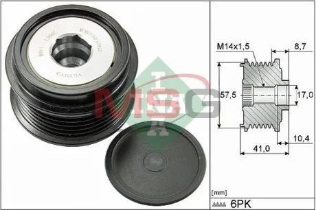 Обгінна муфта генератора для Toyota, Daihatsu INA 535028210 фото товару