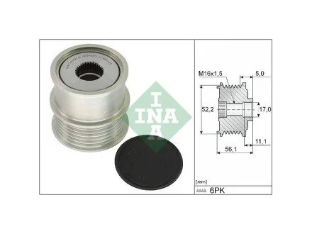 Шків генератора для Volkswagen, Audi, Seat, Skoda INA 535 0363 10 фото товару