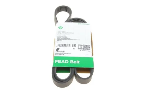 Ремінь генератора поліклиновий для Ford, Fiat, Volkswagen, Seat, Skoda INA FB 6PK1520 фото товару