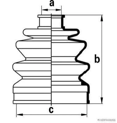 <strong>Пильник ШРКШ гумовий + змазка JAKOPARTS J2860504 (фото 1)</strong>