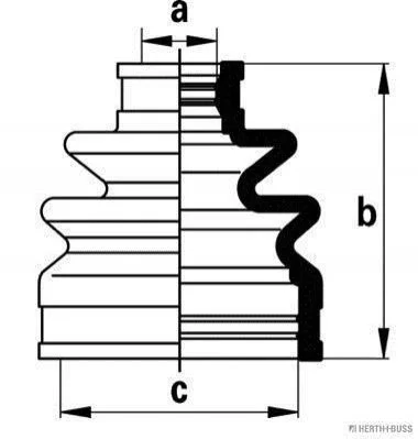 <strong>Пильник ШРУС гумовий + змазка JAKOPARTS J2867014 (фото 1)</strong>