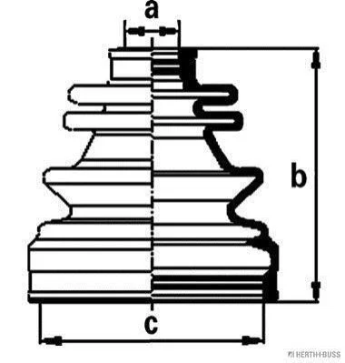 <strong>Пильник ШРКШ гумовий + змазка JAKOPARTS J2869000 (фото 1)</strong>