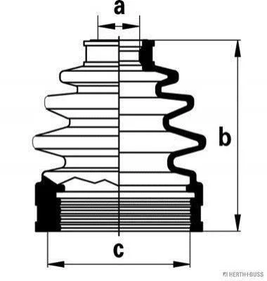 <strong>Пильник ШРУС гумовий + змазка JAKOPARTS J2883013 (фото 1)</strong>
