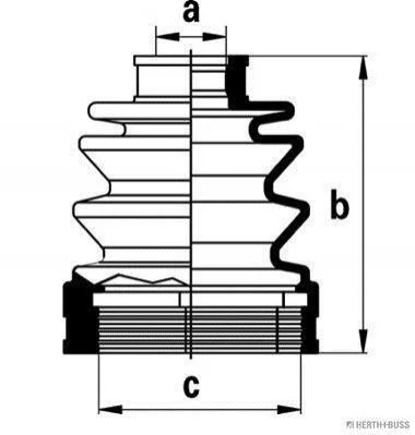<strong>Пыльник ШРУС резиновый + смазка JAKOPARTS J2885008 (фото 1)</strong>