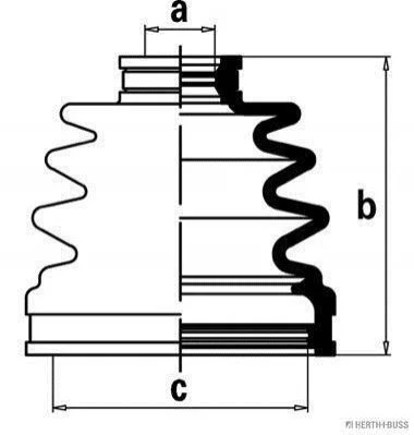 <strong>Пильник ШРУС гумовий + змазка JAKOPARTS J2887012 (фото 1)</strong>