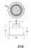 <strong>MAZDA Натяжной ролик 323 / 626/XEDOS 9 2,0 JAPANPARTS BE-316 (фото 2)</strong>