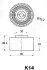 <strong>KIA Натяжной ролик Carnival 2.9D/CRDI 01- JAPANPARTS BE-K14 (фото 2)</strong>
