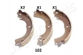 NISSAN Щеки торм. задние Tiida 07- для Nissan, Peugeot, Citroen, Mitsubishi JAPANPARTS GF-102AF фото товару