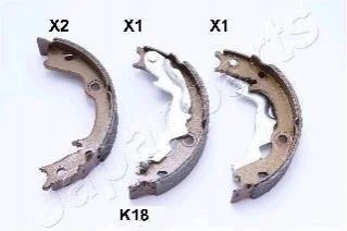 HYUNDAI Тормозные щеки Accent -10, KIA Rio 05- для Hyundai, KIA JAPANPARTS GF-K18AF фото товару