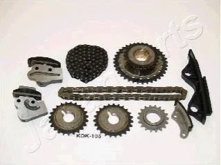 К-кт. цепи грм. NISSAN MICRA 1.0 -03 (2шт.цепь + 2шт.натяжитель + 4шт. шестерни+ 2шт. натяжителя) для Nissan JAPANPARTS KDK-105 фото товару