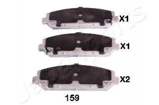 <strong>NISSAN Тормозные колодки передн. INFINITI QX56 5,5 12- JAPANPARTS PA-159AF (фото 1)</strong>