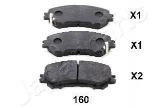 <strong>NISSAN Колодки торм. передние Qashqai 1,2-1,6 13-, X-Trail 1,6 13- JAPANPARTS PA-160AF (фото 1)</strong>