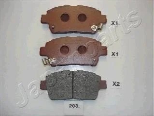 <strong>TOYOTA Тормозные колодки передн. Corolla 02-,Yaris JAPANPARTS PA-203AF (фото 1)</strong>