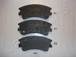 <strong>MAZDA Тормозные колодки перед. MAZDA 6 02- JAPANPARTS PA-307AF (фото 1)</strong>