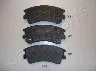 MAZDA Тормозные колодки перед. MAZDA 6 02- для JAPANPARTS PA-307AF фото товару