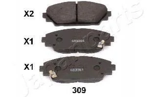 MAZDA Тормозн.колодки передн.Mazda 3 13- для JAPANPARTS PA-309AF фото товару