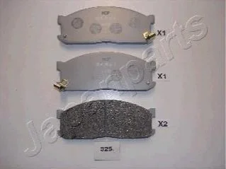 MAZDA Колодки тормозные передние E2200, ASIA МОТ. Hi-Topic 2.7D 05.93-12.98 для Mazda, KIA JAPANPARTS PA-325AF фото товару