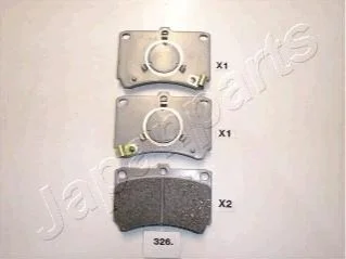 MAZDA Колодки тормозные передн.323 85-93 для Ford, KIA, Daihatsu, Mazda JAPANPARTS PA-326AF фото товару