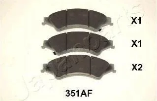 <strong>FORD Тормозн.колодки передн.Ranger 11- JAPANPARTS PA-351AF (фото 1)</strong>