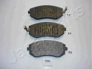 SUBARU Тормозные колодки передние Forester(SG) 2.0,2.0S 02- Impreza,Legacy для JAPANPARTS PA-706AF фото товару