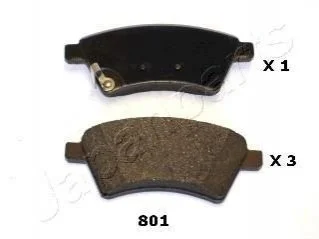 <strong>SUZUKI Тормозные колодки передн. SX4,Fiat Sedici 06- JAPANPARTS PA-801AF (фото 1)</strong>