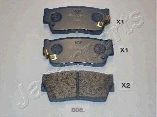 SUZUKI Тормозные колодки передн.Vitara 1,6 88- JAPANPARTS PA-806AF (фото 1)