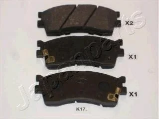 <strong>KIA Тормозные колодки Carens,Clarus 1,8i 16V/2,0i 16V JAPANPARTS PA-K17AF (фото 1)</strong>