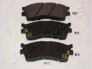 KIA Тормозные колодки Carens,Clarus 1,8i 16V/2,0i 16V для KIA, Hyundai JAPANPARTS PA-K17AF фото товару