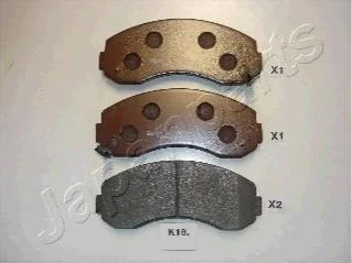 KIA Тормозные колодки пер. K2500 2,5D 03-, K2700 2,7D 99- для Mazda, KIA, Ford JAPANPARTS PA-K18AF фото товару