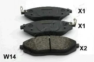 <strong>CHEVROLET Тормозные колодки передн.Spark 10- JAPANPARTS PA-W14AF (фото 1)</strong>