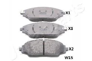 <strong>CHEVROLET Колодки тормозные дисковые Aveo 11- JAPANPARTS PA-W15AF (фото 1)</strong>