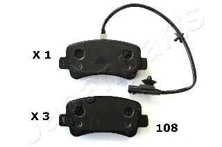 NISSAN гальмівні колодки задн.Interstar,Renault Master III 10- для JAPANPARTS PP-108AF фото товару