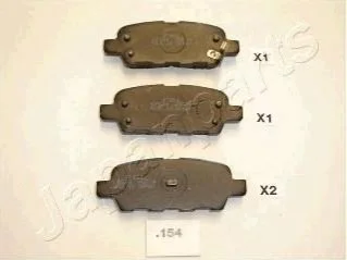 <strong>NISSAN Тормозные колодки задние Qashqai, Teana, Tiida, Murano X-TRAIL 06/01- JAPANPARTS PP-154AF (фото 1)</strong>