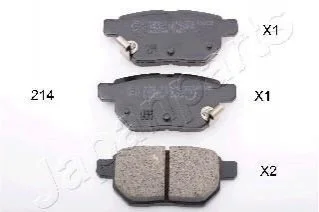<strong>TOYOTA Тормозные колодки задн. Auris 07- JAPANPARTS PP-214AF (фото 1)</strong>