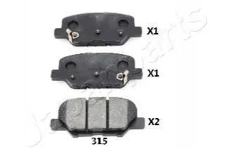 <strong>MITSUBISHI Колодки торм.задние Outlander 12-, ASX, CITROEN C4 Aircross, MAZDA 6 JAPANPARTS PP-315AF (фото 1)</strong>