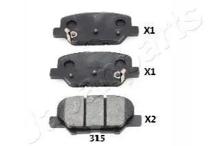 MITSUBISHI Колодки торм.задние Outlander 12-, ASX, CITROEN C4 Aircross, MAZDA 6 для Hyundai JAPANPARTS PP-315AF фото товару