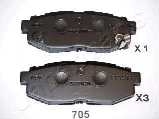 SUBARU Тормозные колодки задн.Tribeca 05- для JAPANPARTS PP-705AF фото товару