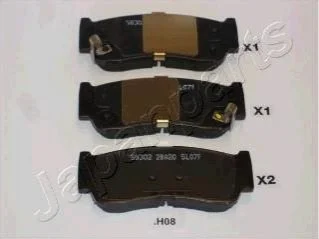 <strong>HYUNDAI Тормозные колодки задн.Santa Fe 06,- Rodius JAPANPARTS PP-H08AF (фото 1)</strong>