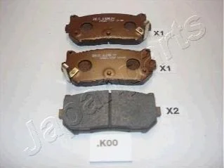 <strong>KIA Тормозные колодки задн.Carens 04- Clarus 98- Shuma 98- JAPANPARTS PP-K00AF (фото 1)</strong>