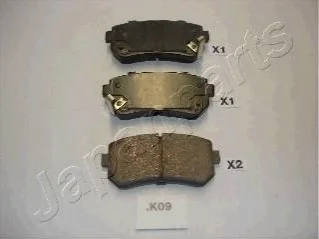 HYUNDAI Тормозн. колодки задн. i30 07-,Kia Ceed, Carens 02- для JAPANPARTS PP-K09AF фото товару