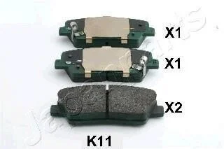 <strong>HYUNDAI гальмівні колодки задн.Sorento,Santa Fe 06- JAPANPARTS PP-K11AF (фото 1)</strong>