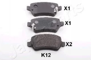 KIA Тормозн.колодки задн.Venga 10-,Pro Ceed,Opel Astra G,H,Combo,Meriva,Zafira B для JAPANPARTS PP-K12AF фото товару