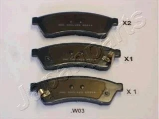<strong>CHEVROLET Тормозные колодки задние Epica JAPANPARTS PP-W03AF (фото 1)</strong>